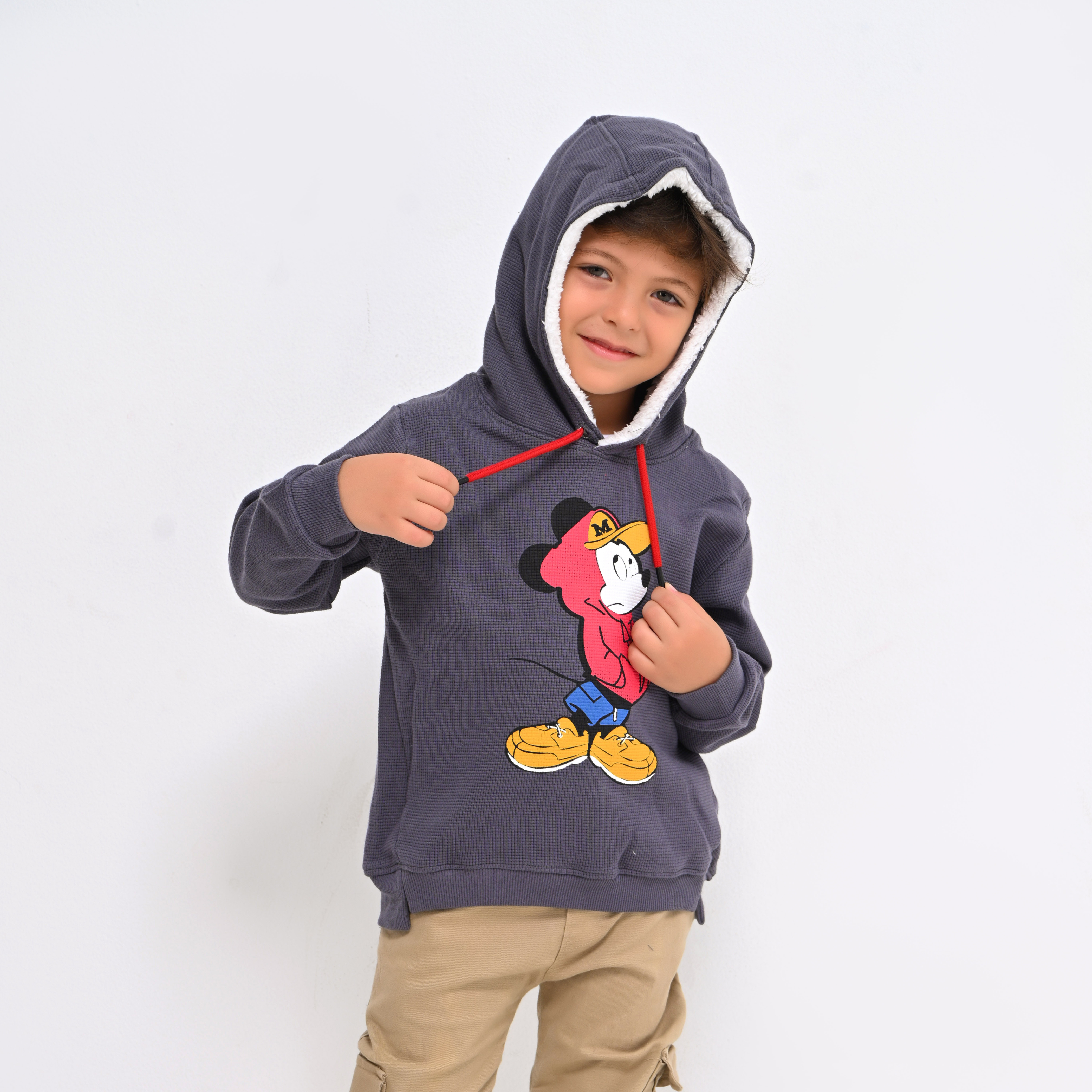 Thermal hoodie, cotton, lined, capicho only
