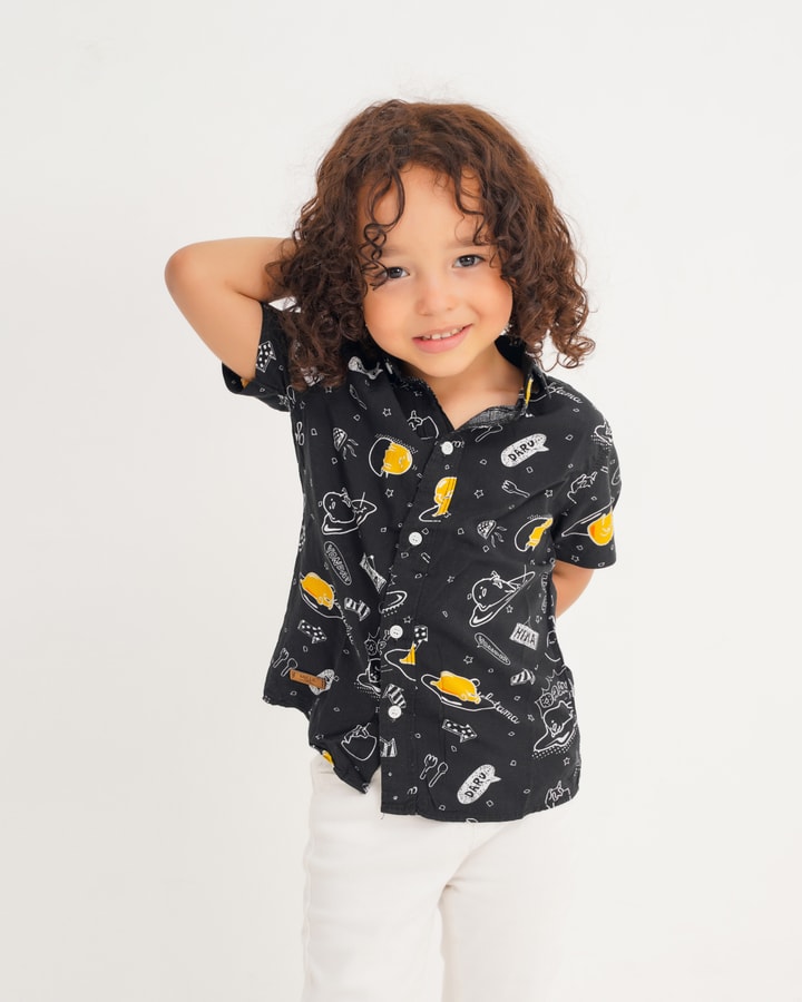 Black boys' shirt