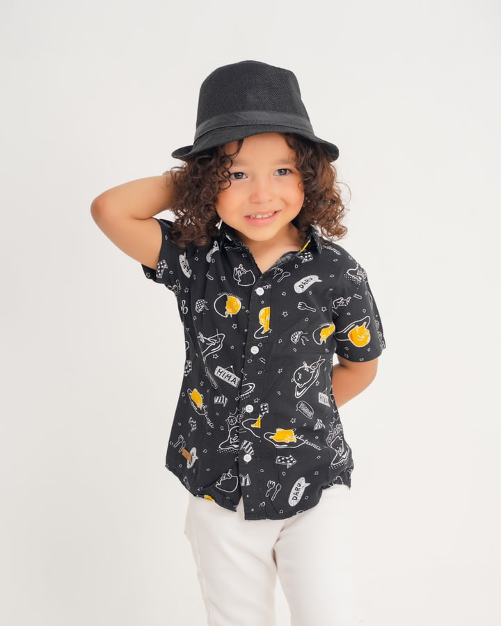 Black boys' shirt