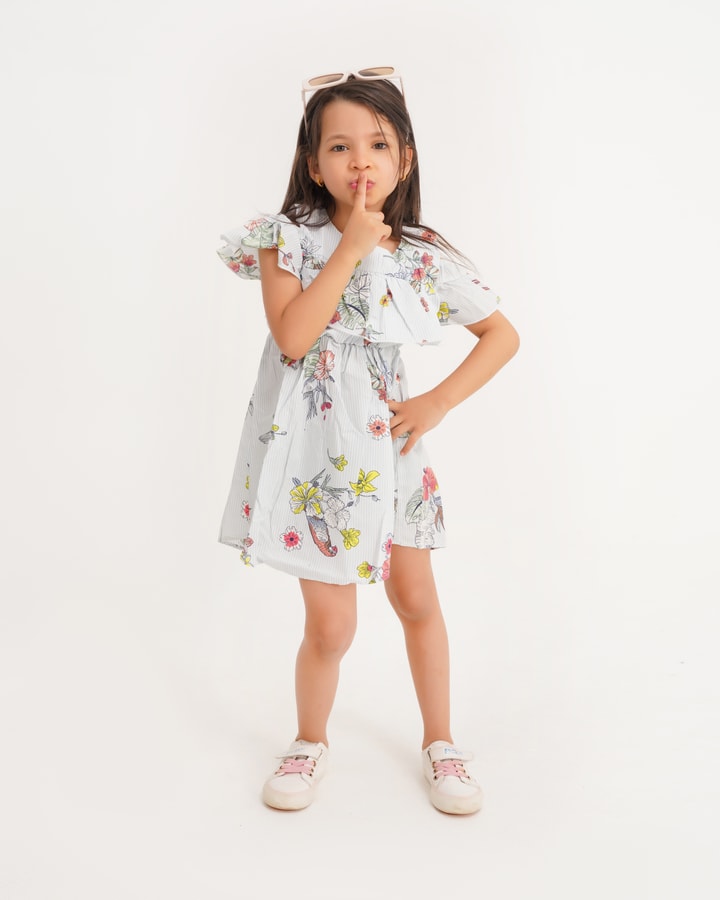 Girls' rose dress