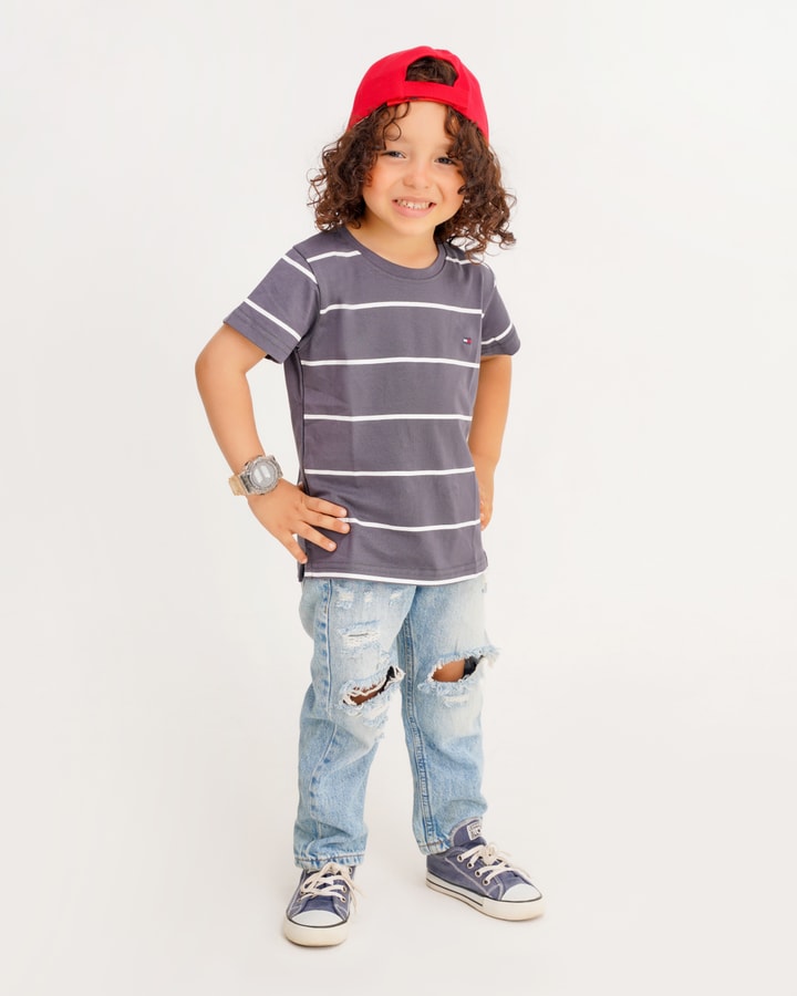 Black boys' T-shirt