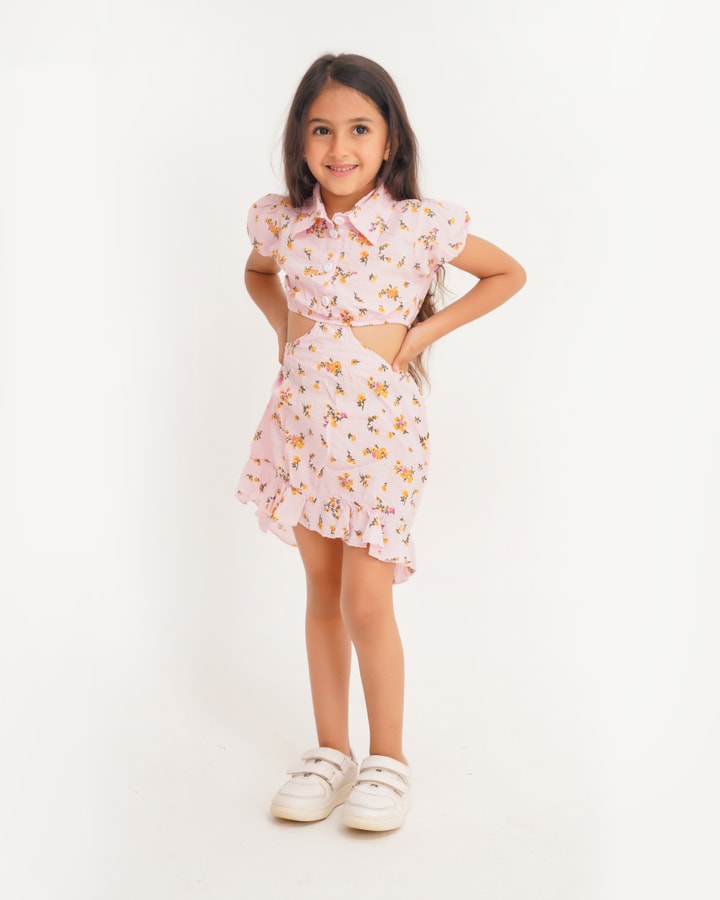 Girls' floral dress