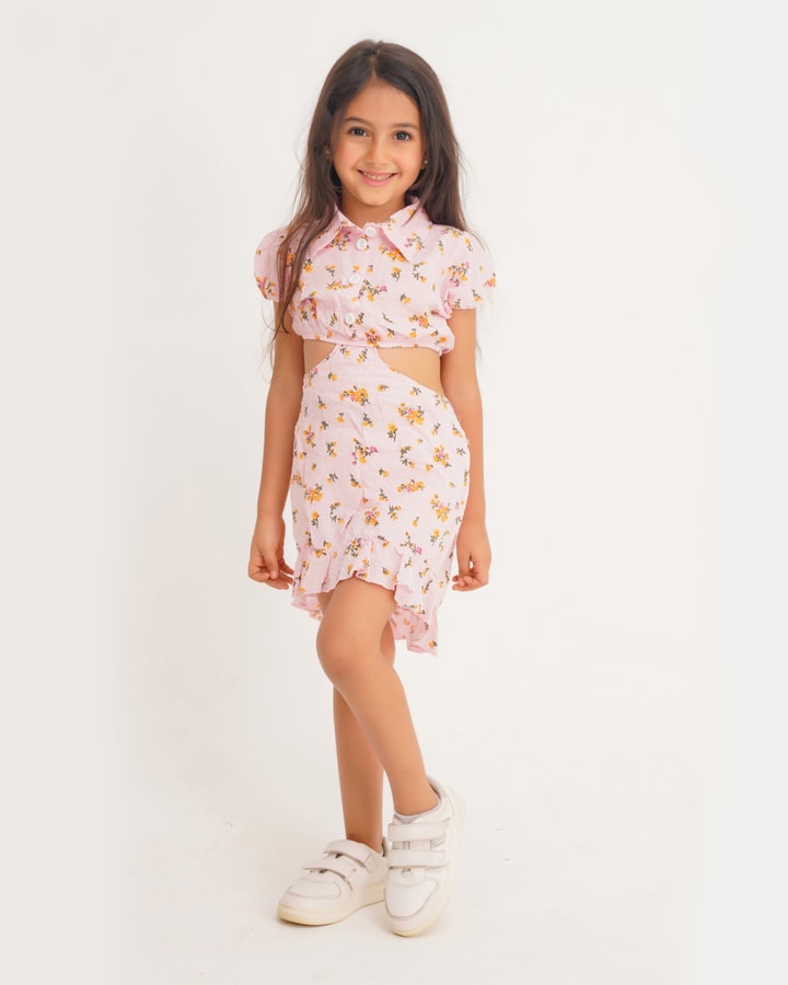 Girls' floral dress