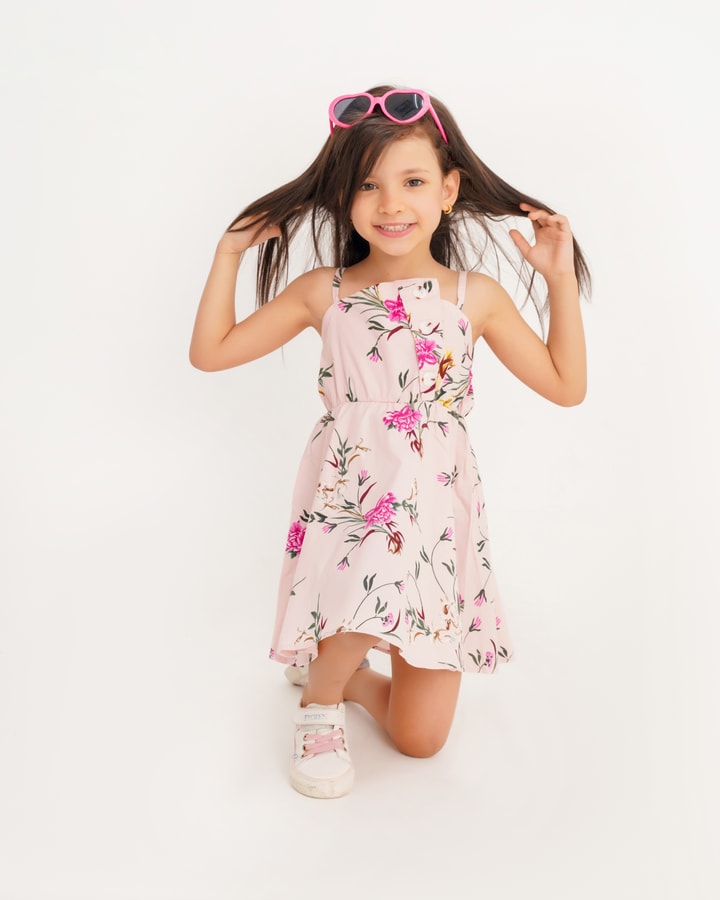 Girls dress full of roses