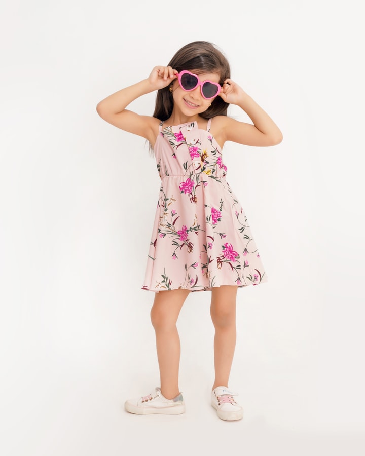 Girls dress full of roses