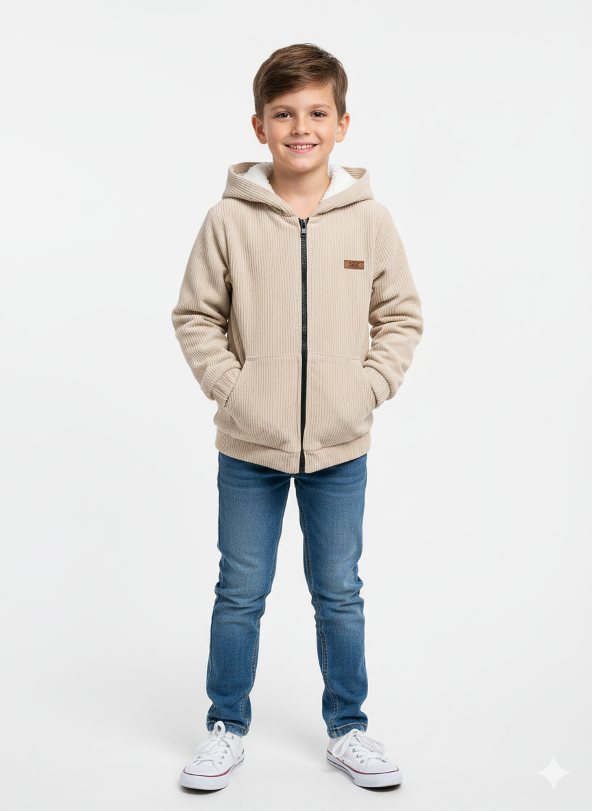 Fully lined capecho zip-up sweater