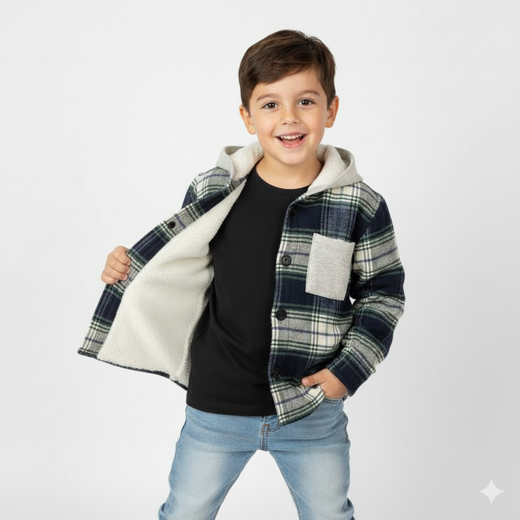 Boys' quilted sweatshirt