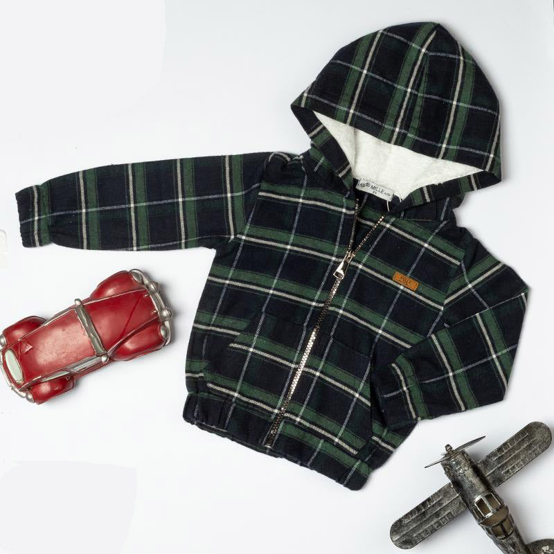 Boys' sweatshirt with lined hood